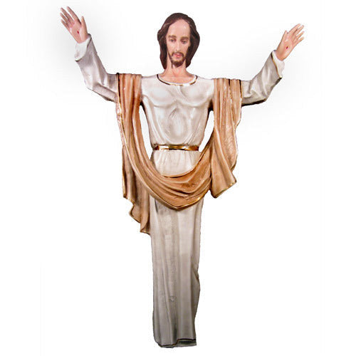 Rising Christ Wall 67 inch statue, color finish
