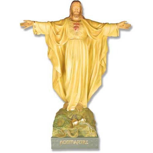 Rising Christ with Cup at Feet 38 inch statue, color finish