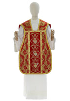 Roman chasuble with Hearts of Jesus, Mary and Joseph, additional view