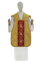 Roman chasuble with Hearts of Jesus, Mary and Joseph, additional view