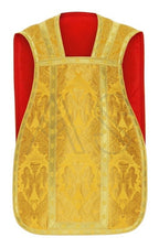 Silk damask Roman chasuble, gold