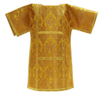 Gold Roman dalmatic from Roman High Mass set in silk damask