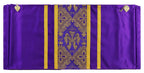 Violet humeral veil from Roman High Mass set in silk damask