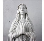 Our Lady of Lourdes Marble Carved Marble Statue 72"