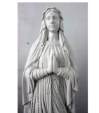 Our Lady of Lourdes Marble Carved Marble Statue 72"