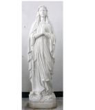 Our Lady of Lourdes Marble Carved Marble Statue 72"