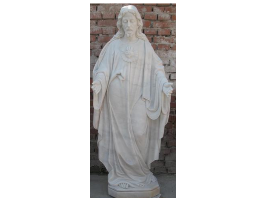 Christ Figure G17 Arms Outspread Carved Marble Statue M109 Fynders Keepers