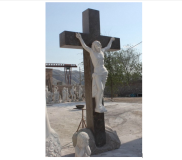 9ft Crucifix Carved Marble Statue M5755
