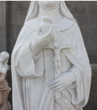 St Catherine of Sienna Carved Marble Statue 72" Fynders Keepers