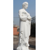 72" St Luke the Evangelist Carved Marble Statue