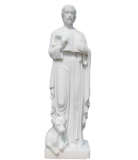 72" St Luke the Evangelist Carved Marble Statue