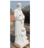 St Matthew the Evangelist Carved Marble Statue M15751