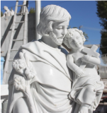 St Joseph 60" Carved Marble Statue M15t86