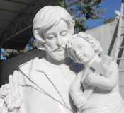 St Joseph 60" Carved Marble Statue M15t86