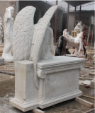 Mourning Angel in Gravelstone Carved  Statue M15475