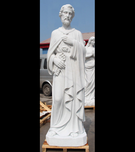 St Peter Marble Statue 71" M157