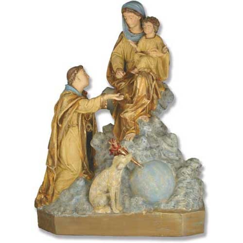 St Dominic and Our Lady Statue 36"