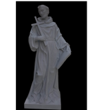 60' St Francis Statue in Marble