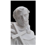 60' St Francis Statue in Marble