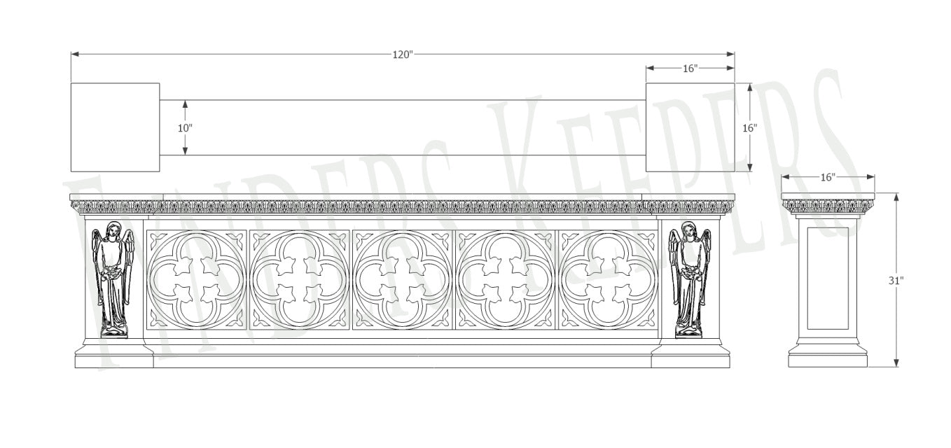 Altar Rail In Marble X2556