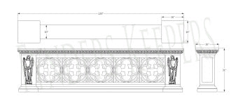 Altar Rail In Marble X2556