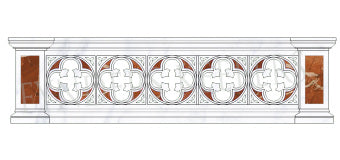 Altar Rail In Marble X2556