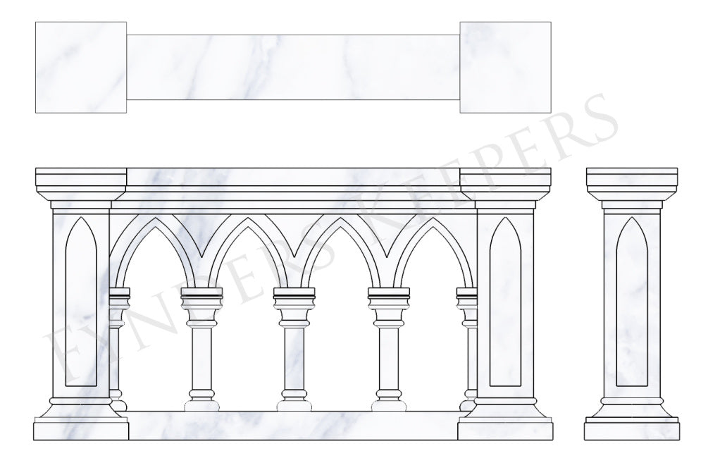 Altar Rail Marble X5805 Fynders Keepers