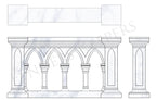 Altar Rail Marble X5805