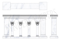 Romanesque Marble Altar rail X25595
