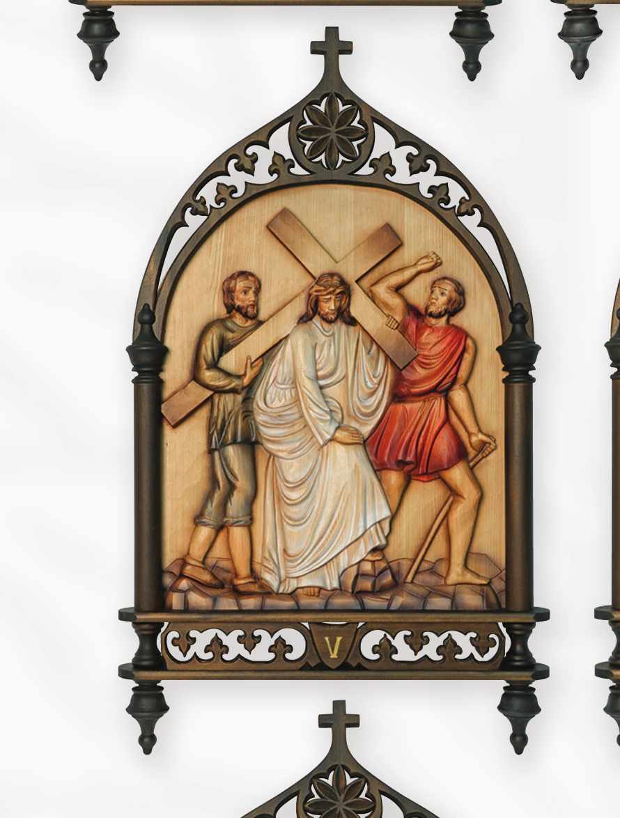 Stations of the Cross in Wood X2548