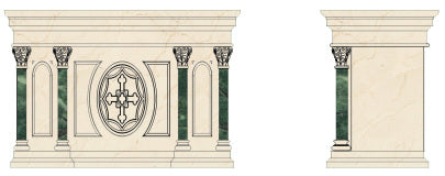 Altar X258b Marble Altar Set