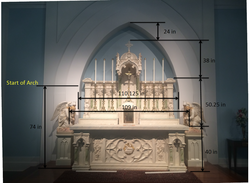 ZX258 Marble Altar w Reredos