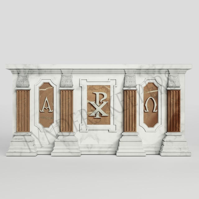 X664505 Marble Altar w. Red insert Fynders Keepers