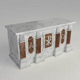 X664505 Marble Altar w. Red insert