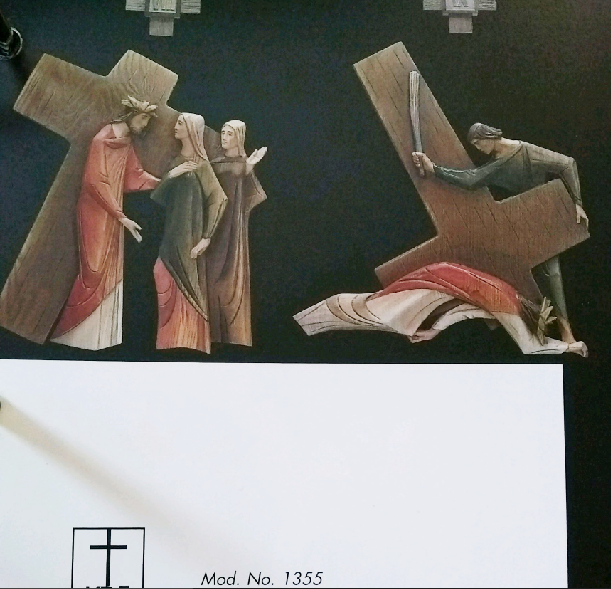 Stations off the Cross in wood  x1355