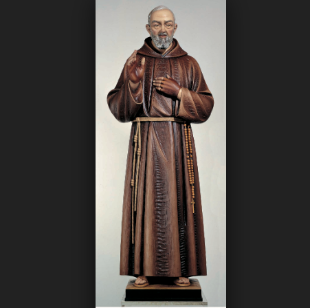 St Padre Pio Blessing Statue by Demetz