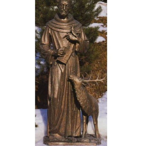St Francis of Assisi w/ deer Fynders Keepers