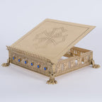 H-81 Ornate Claw Foot Missal stand w/ stones