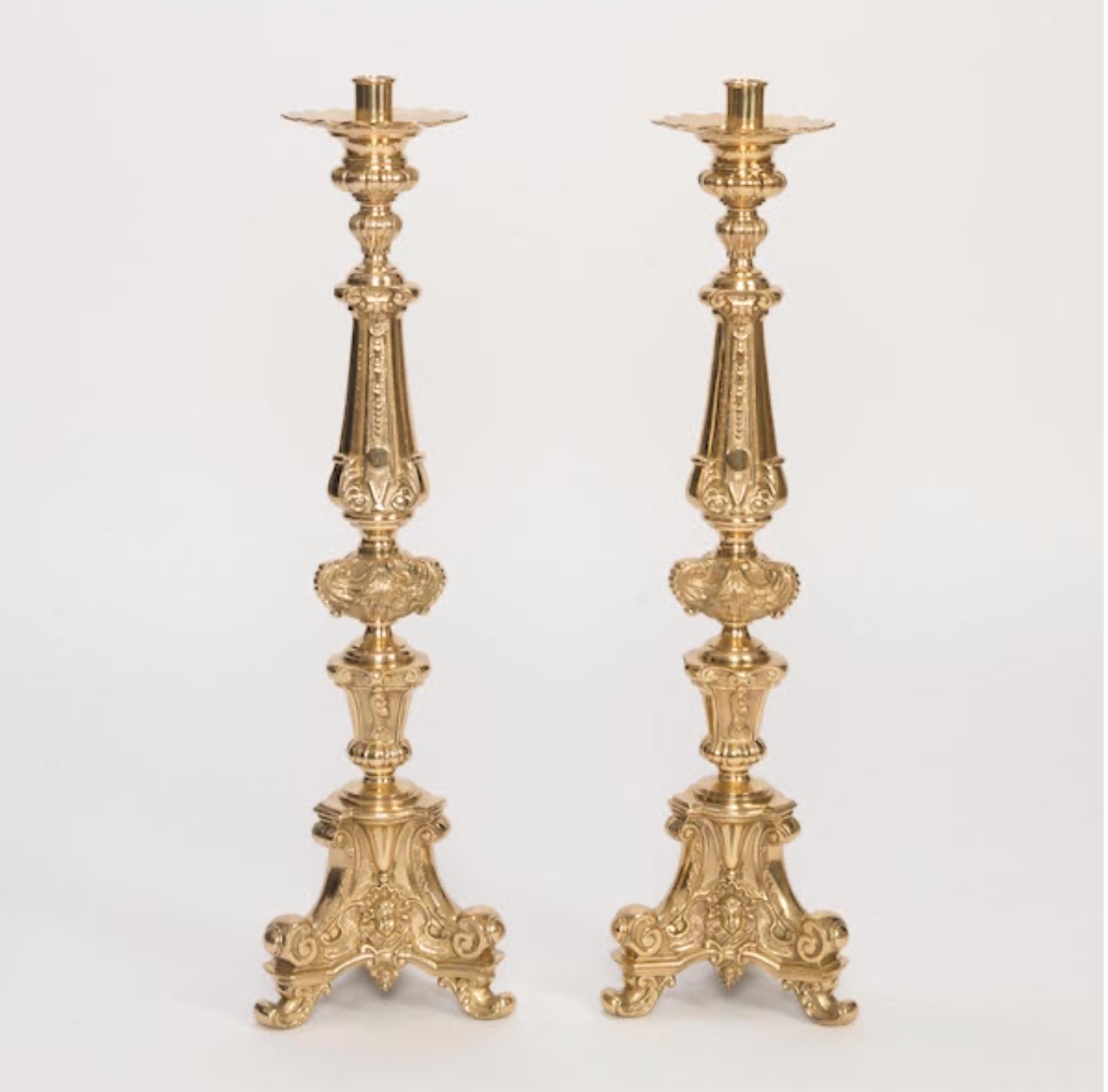 H-200 Larger Baroque Candlesticks 30"