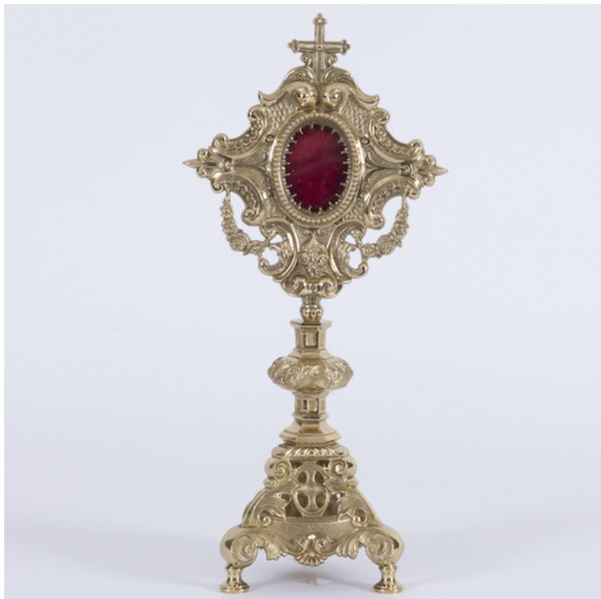h-9 BRASS Reliquary