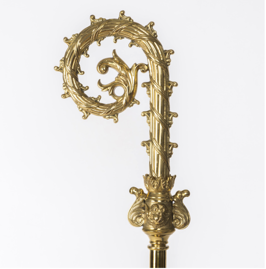 H-90b CROSIER IN SOLID BRASS Fynders Keepers
