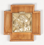 H-57 Brass and wood  Stations of the cross