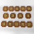 H-57 Brass and wood  Stations of the cross