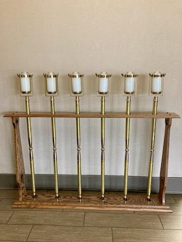 H-311 Set of 6 Torches with Wood Stand Fynders Keepers