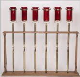 H-311 Set of 6 Torches with Wood Stand Fynders Keepers