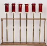 H-311 Set of 6 Torches with Wood Stand Fynders Keepers