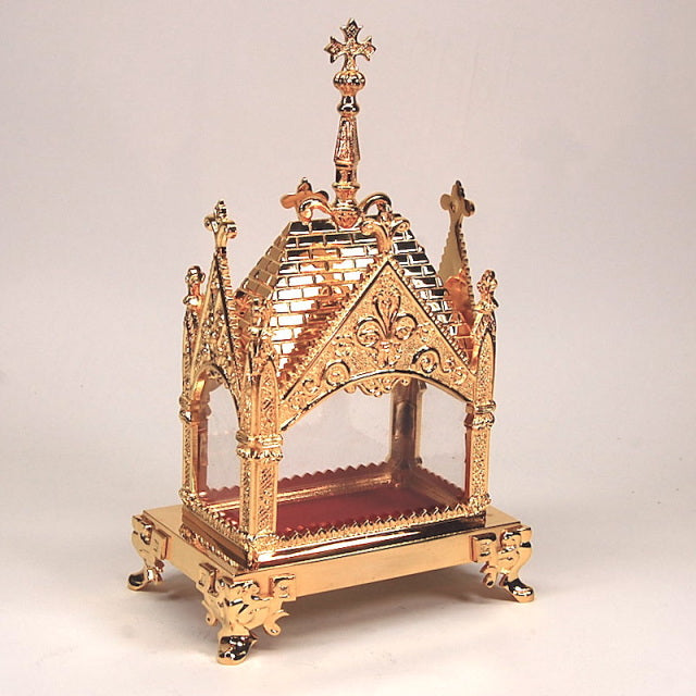 H-23G GOLD PLATE SHRINE RELIQUARY