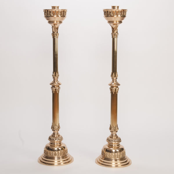 H-109FS Romanesque Style Candlestick 45"