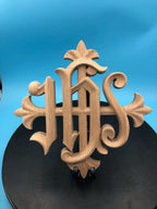 8" IHS WOOD CARVED