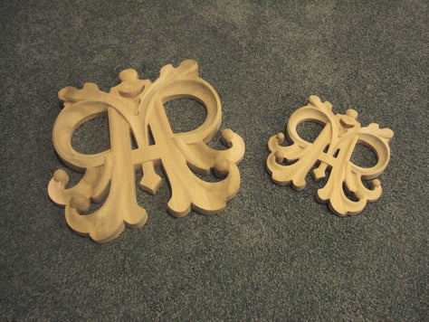 Carved Wood Marian Symbol 6"